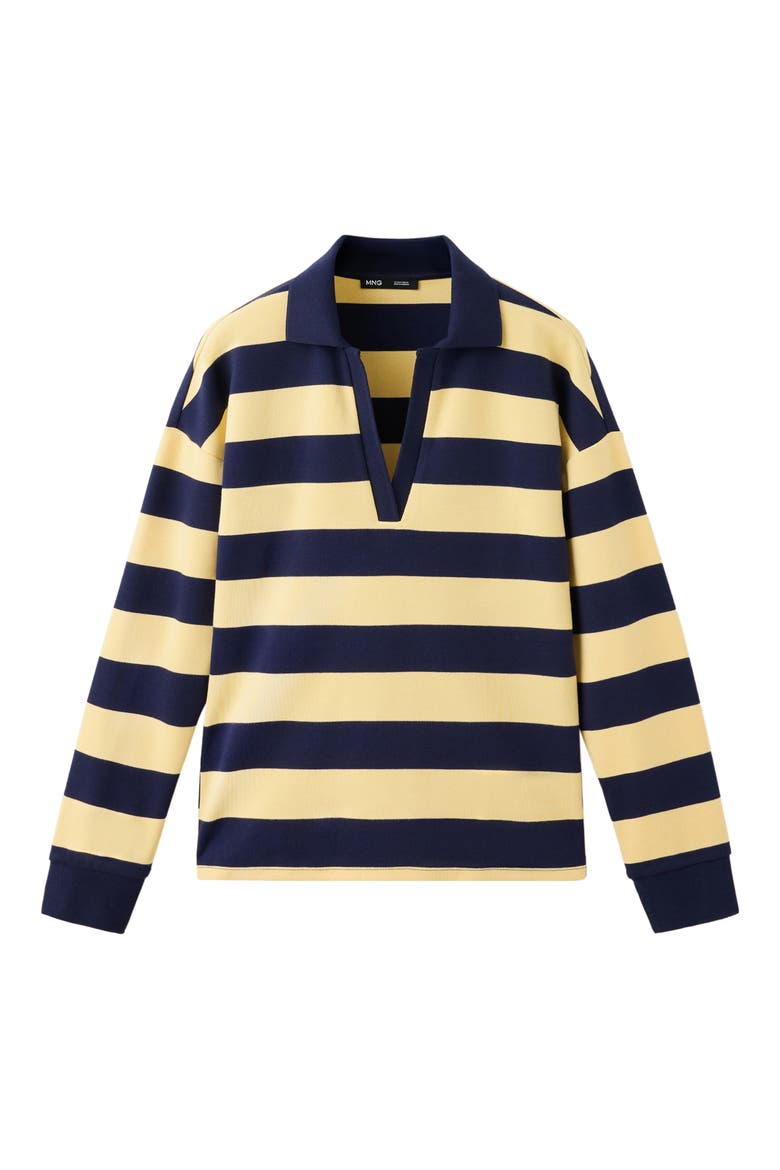 Stripe Polo Sweater, Alternate, color, PASTEL YELLOW