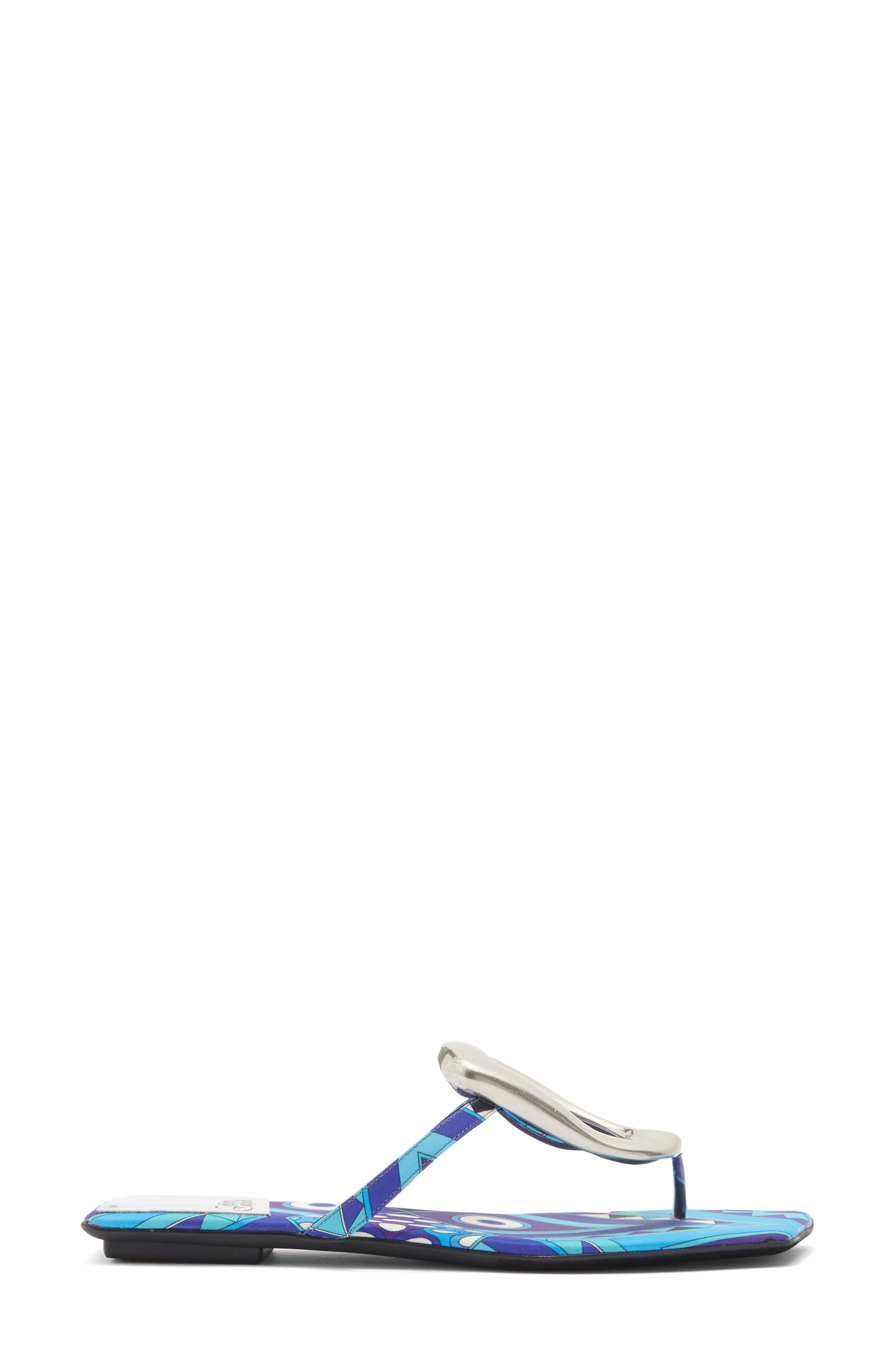 Jeffrey Campbell Linques Flip Flop, Alternate, color, Navy Multi Silver