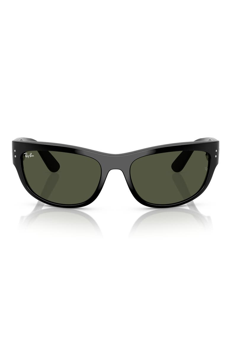 63mm Pillow Sunglasses, Main, color, BLACK