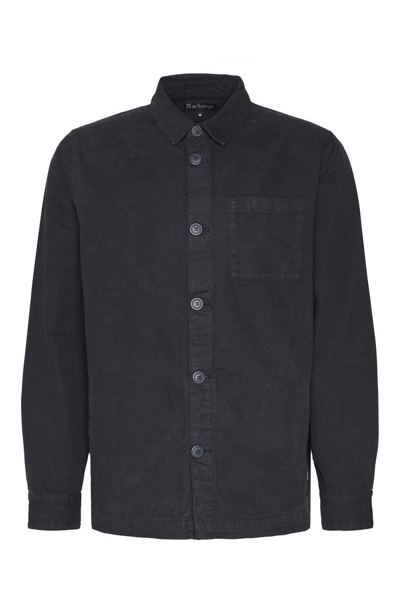 Washed Button-Up Overshirt, Alternate, color, NAVY