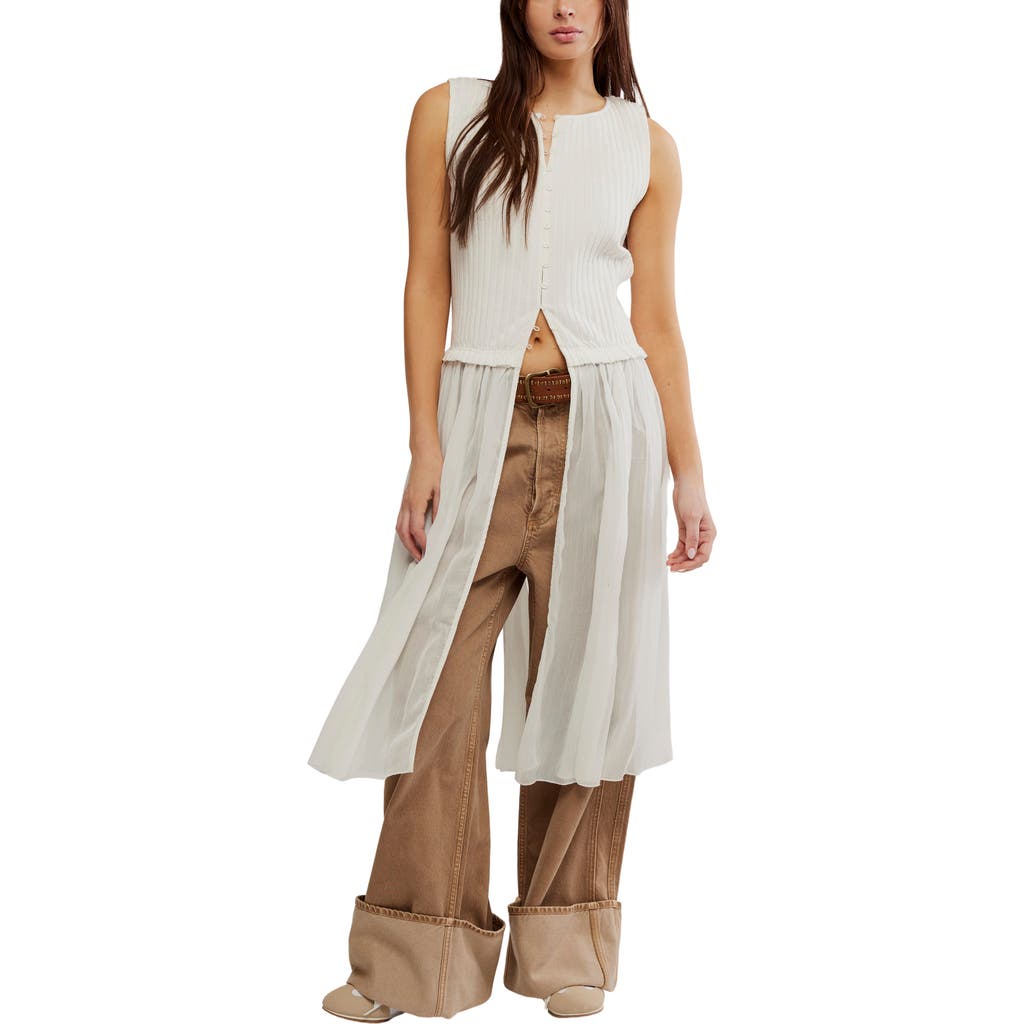 Free People Twice As Nice Sleeveless Maxi Top In White