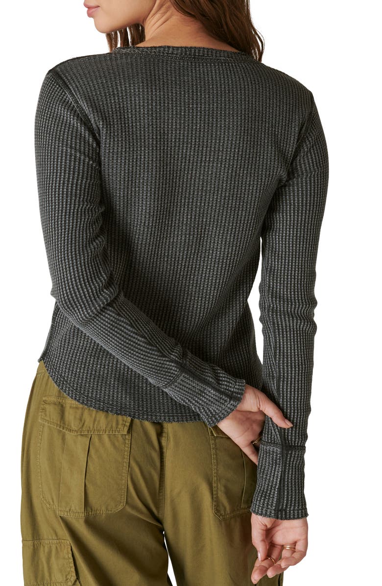 Lucky Brand Cotton Blend Thermal Henley Top, Alternate, color,