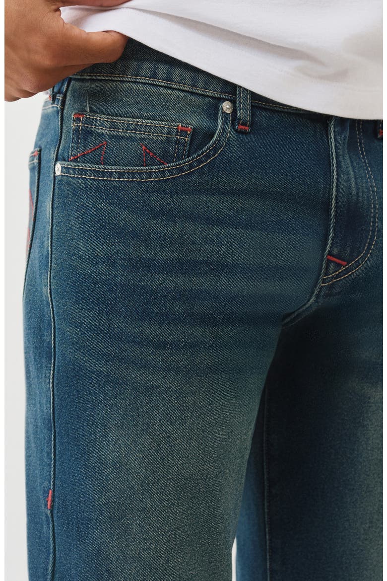 Ricky Slim Leg Jeans, Alternate, color, MEDIUM TOASTED CINNAMON WASH