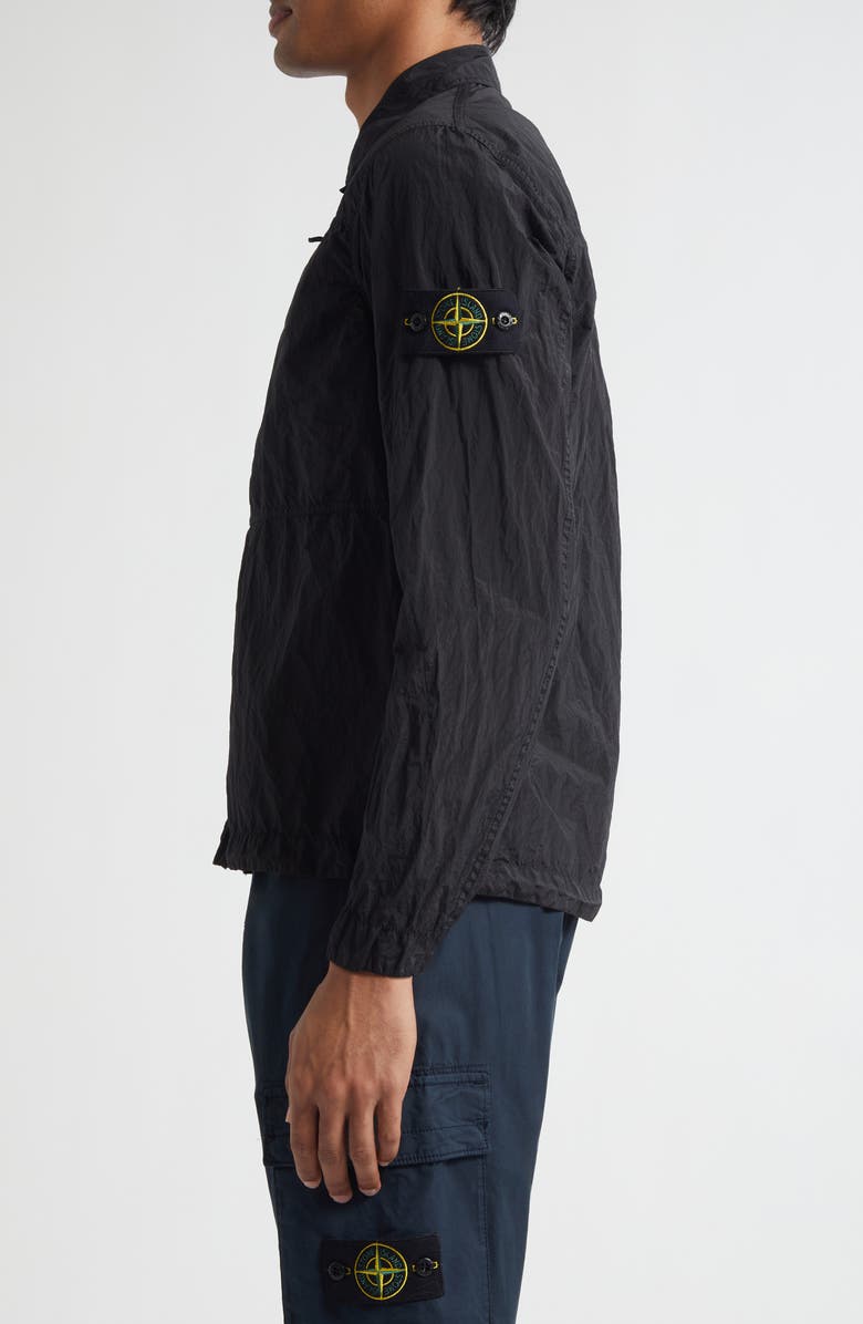 Stone Island Zip Front Shirt, Alternate, color, V0029 Black