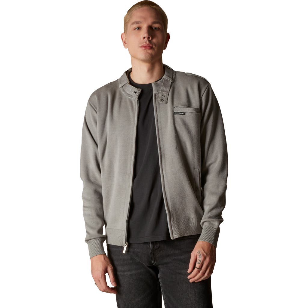 Members Only Iconic Racer Sweater In Grey