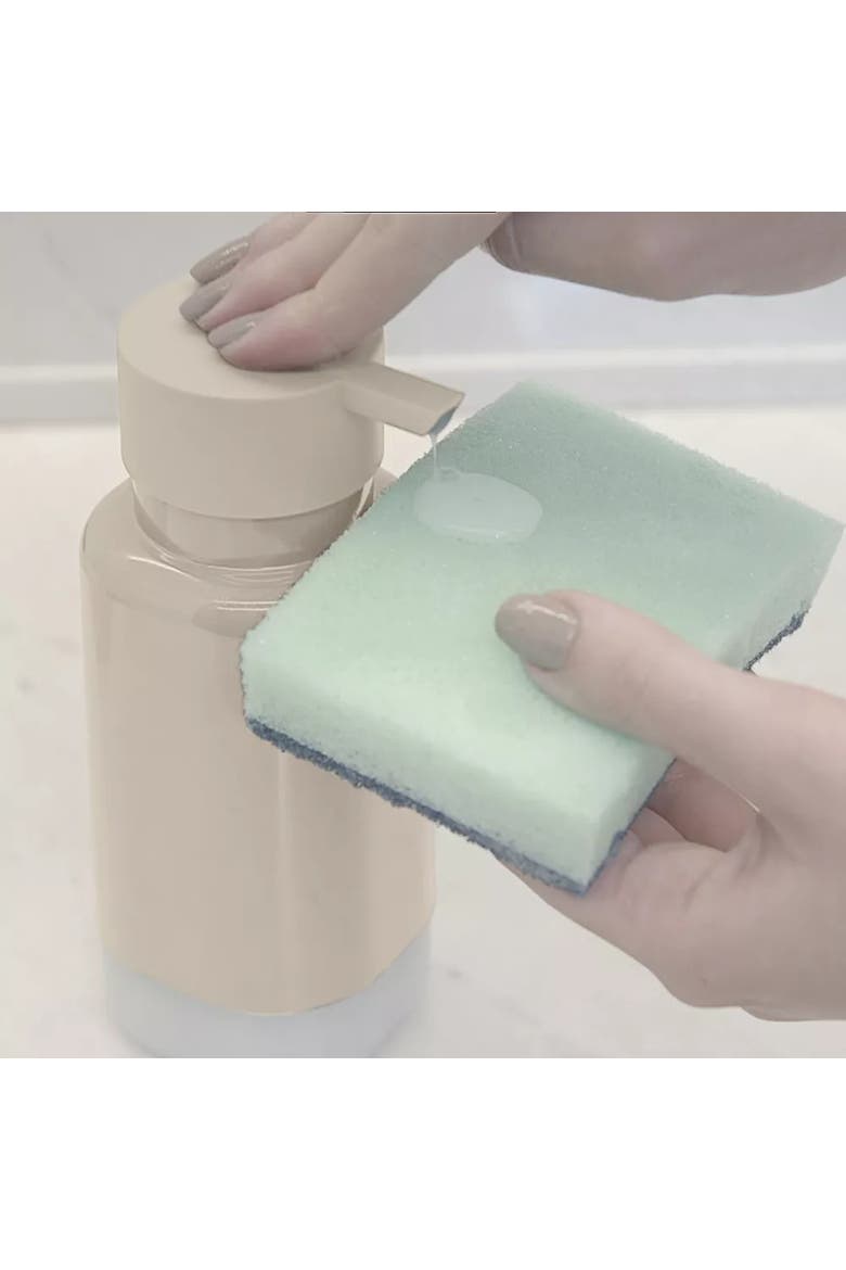 Durable Refillable Kitchen Bathroom Soap Dispenser Organizer with Pump, 17 oz, Alternate, color, Beige