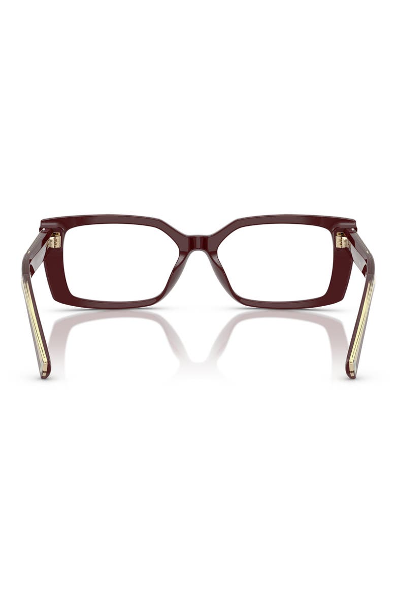 52mm Rectangular Optical Glasses, Alternate, color, BURGUNDY/ DEMO LENS