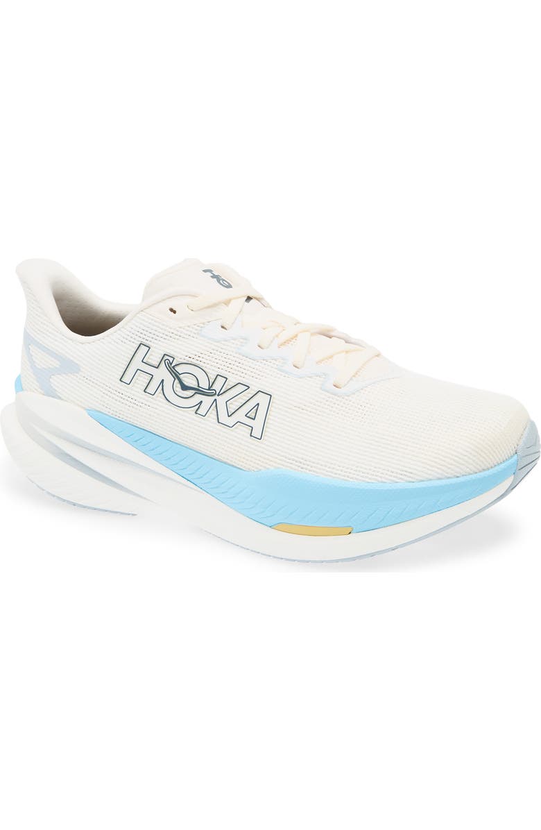 HOKA Mach X 3 Running Shoe, Main, color, White / Alabaster