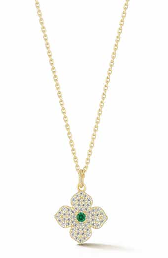 Clover 14k Gold Plate & Sterling Silver Necklace