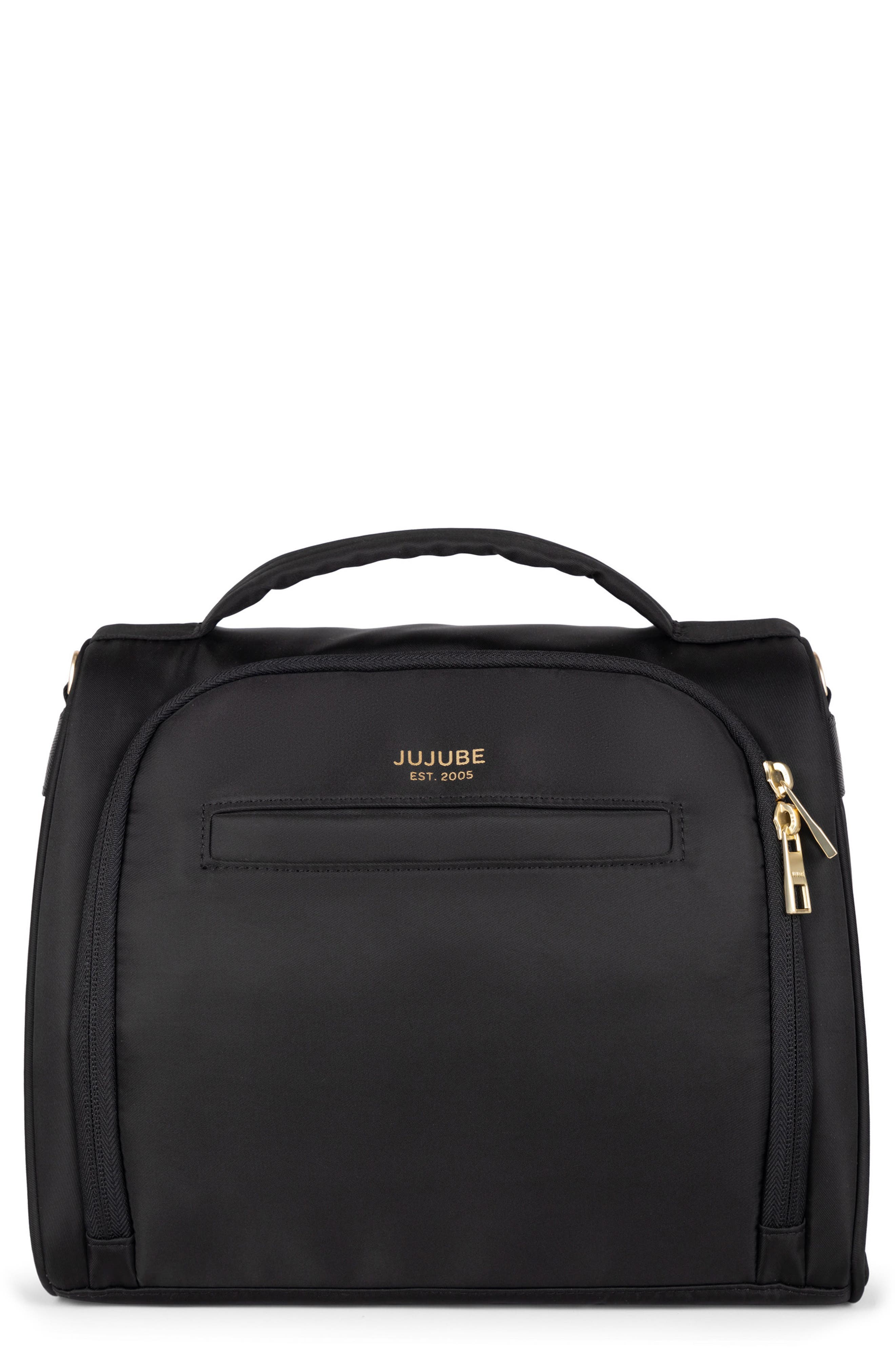 JuJuBe Insulated Twill Bottle Bag, Main, color, Black