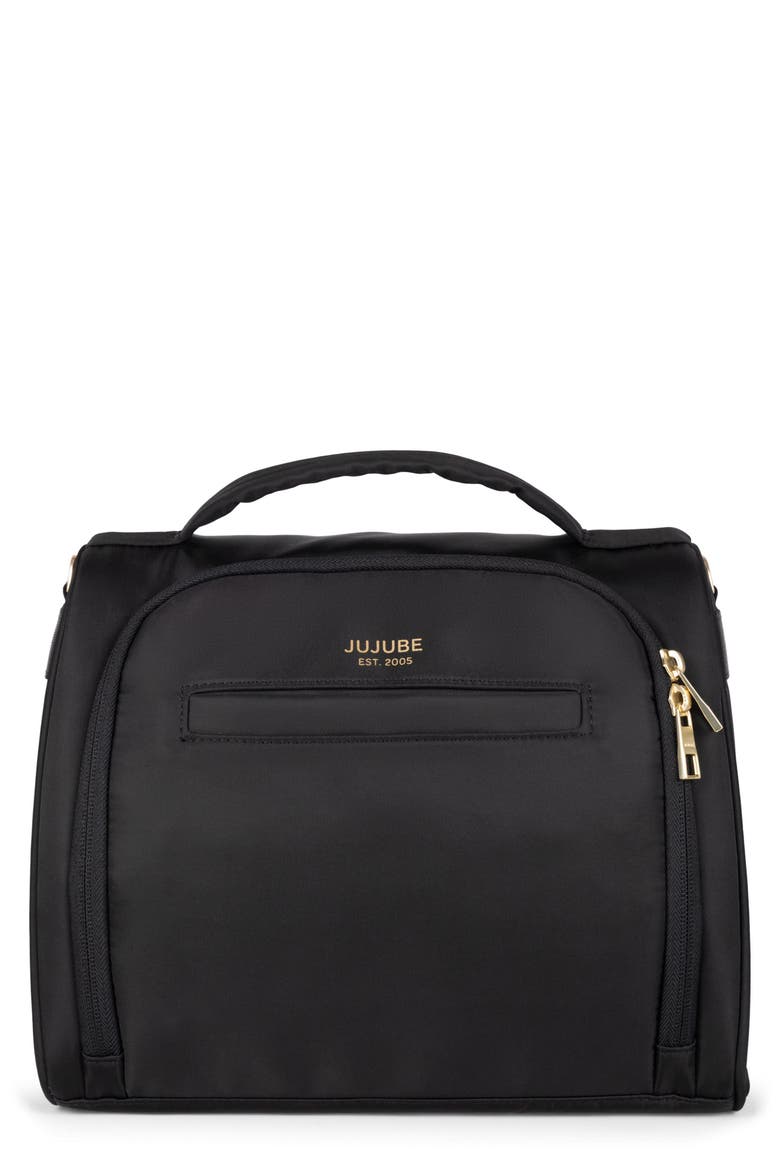 Insulated Twill Bottle Bag, Main, color, BLACK