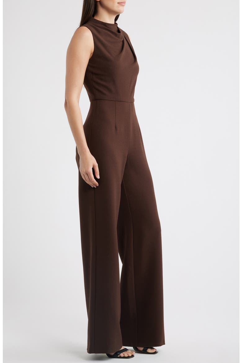 Corrine Draped Bodice Wide Leg Jumpsuit, Alternate, color, ESPRESSO