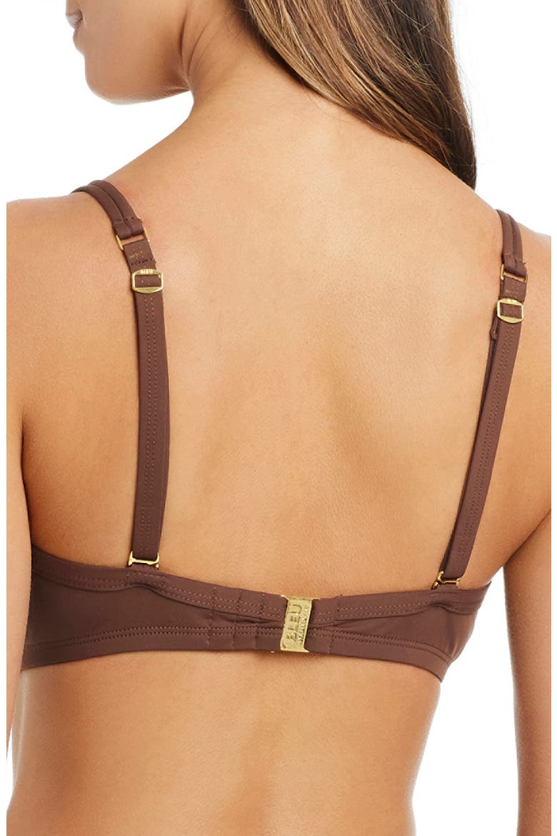 Ruched Underwire Bikini Top, Alternate, color, ROCKPOOL