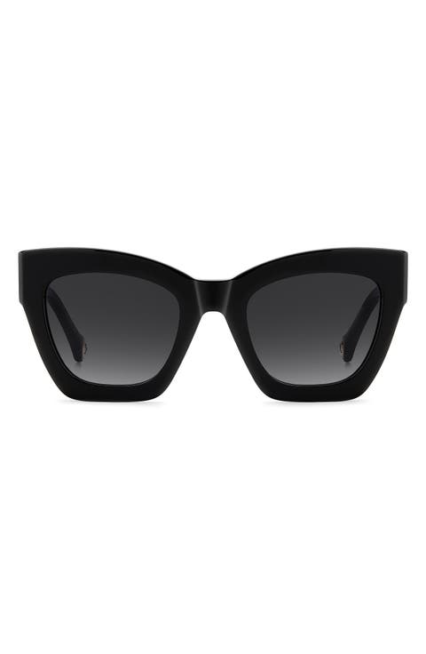 52mm Gradient Cat Eye Sunglasses
