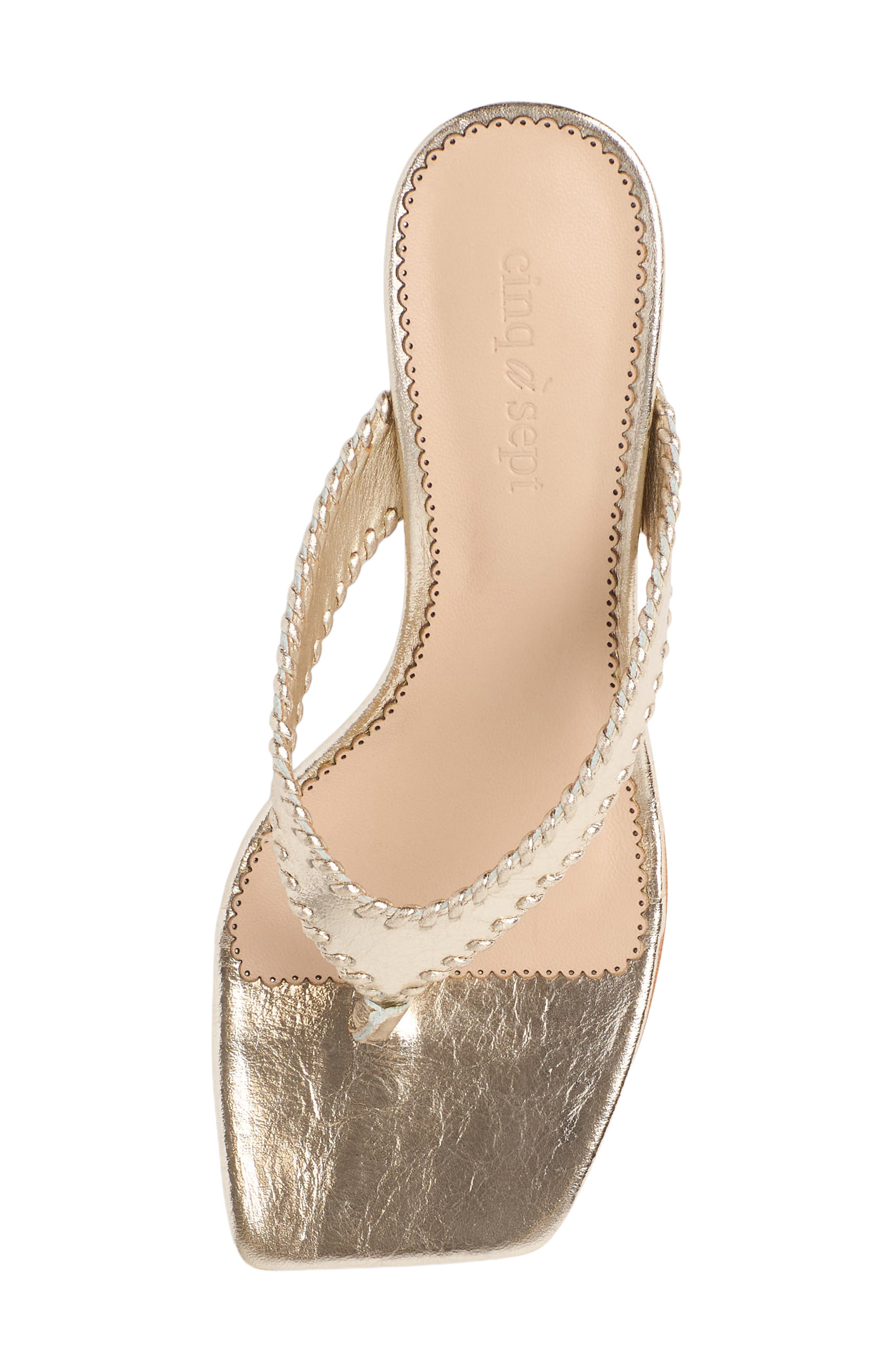Frankie Metallic Kitten Heel Sandal, Alternate, color, LIGHT GOLD