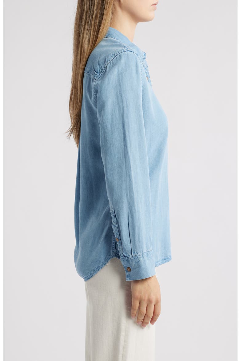 Olei Chambray Button-Up Shirt, Alternate, color, LT INDIGO WASH