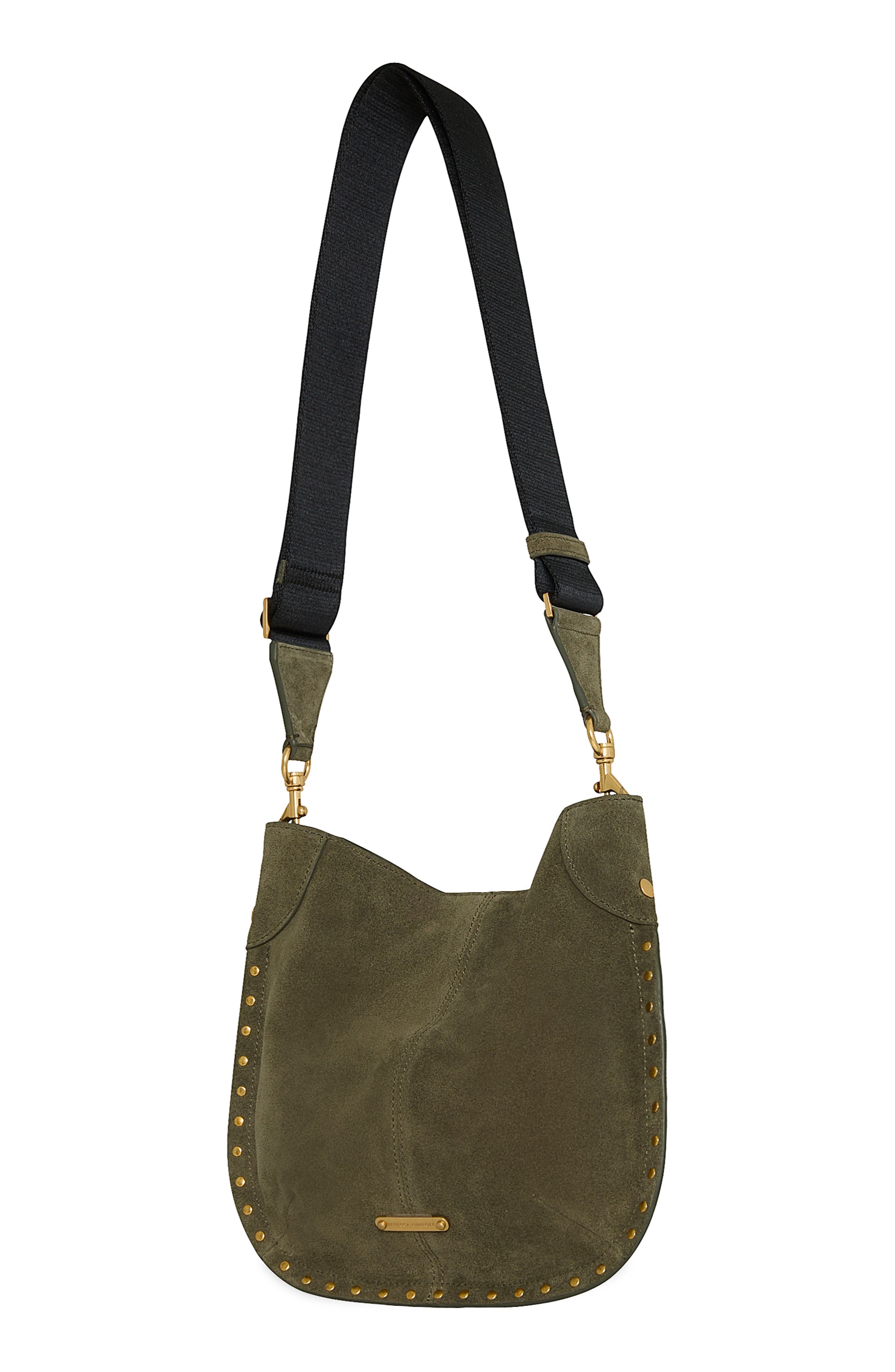 Darren Slim Leather Crossbody, Alternate, color, OLIVE