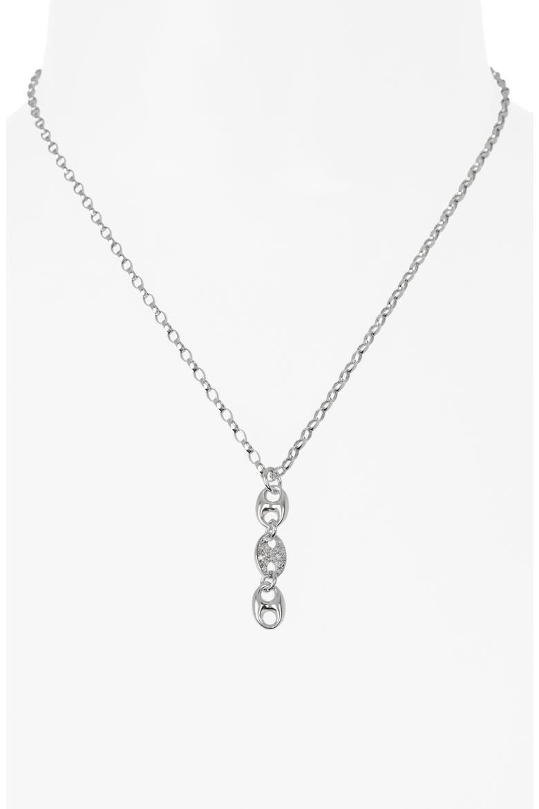 Diamond Link Pendant Necklace - 0.15ct., Alternate, color, WHITE