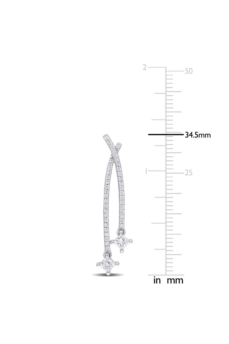 Lab-Grown Diamond Drop Earrings 14k, Alternate, color, White Gold