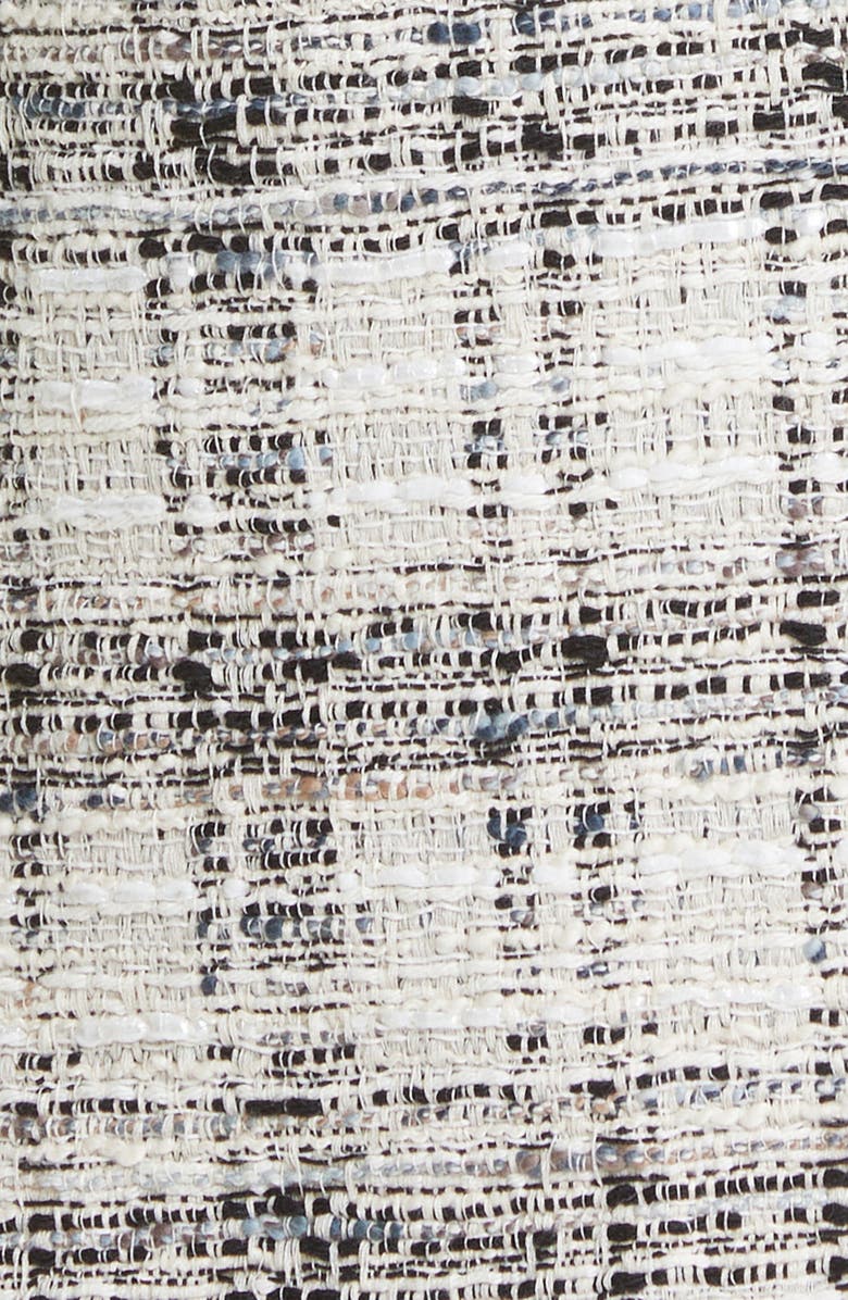 Lisa Marie Fernandez Sleeveless Cotton Blend Tweed Shift Dress, Alternate, color, 