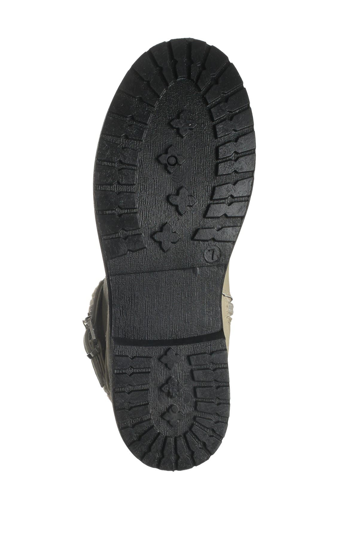 WANTED FOOTWEAR Combat Boot With Faux Shearling Trim, Alternate, color, 