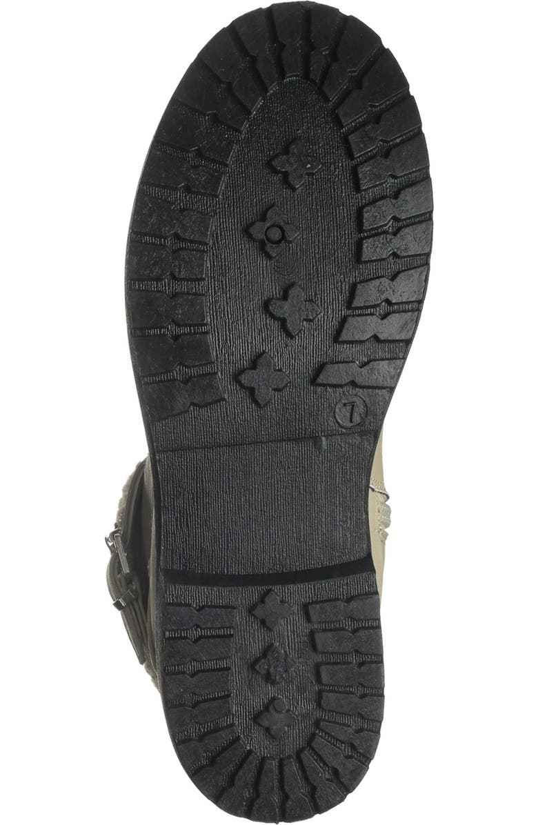 WANTED FOOTWEAR Combat Boot With Faux Shearling Trim, Alternate, color,