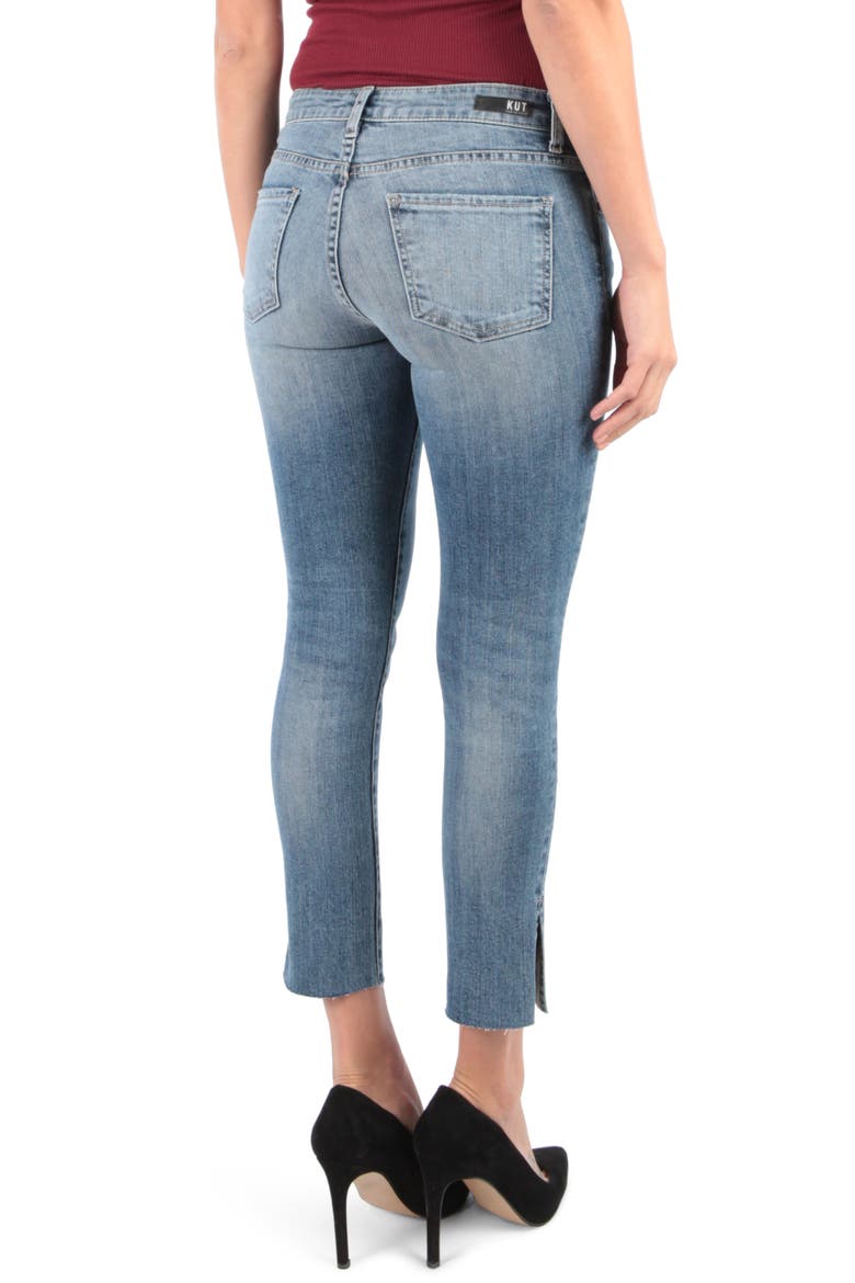Reese Side Slit Ankle Straight Leg Jeans, Alternate, color, CREATION W/ MEDIUM BASE WASH