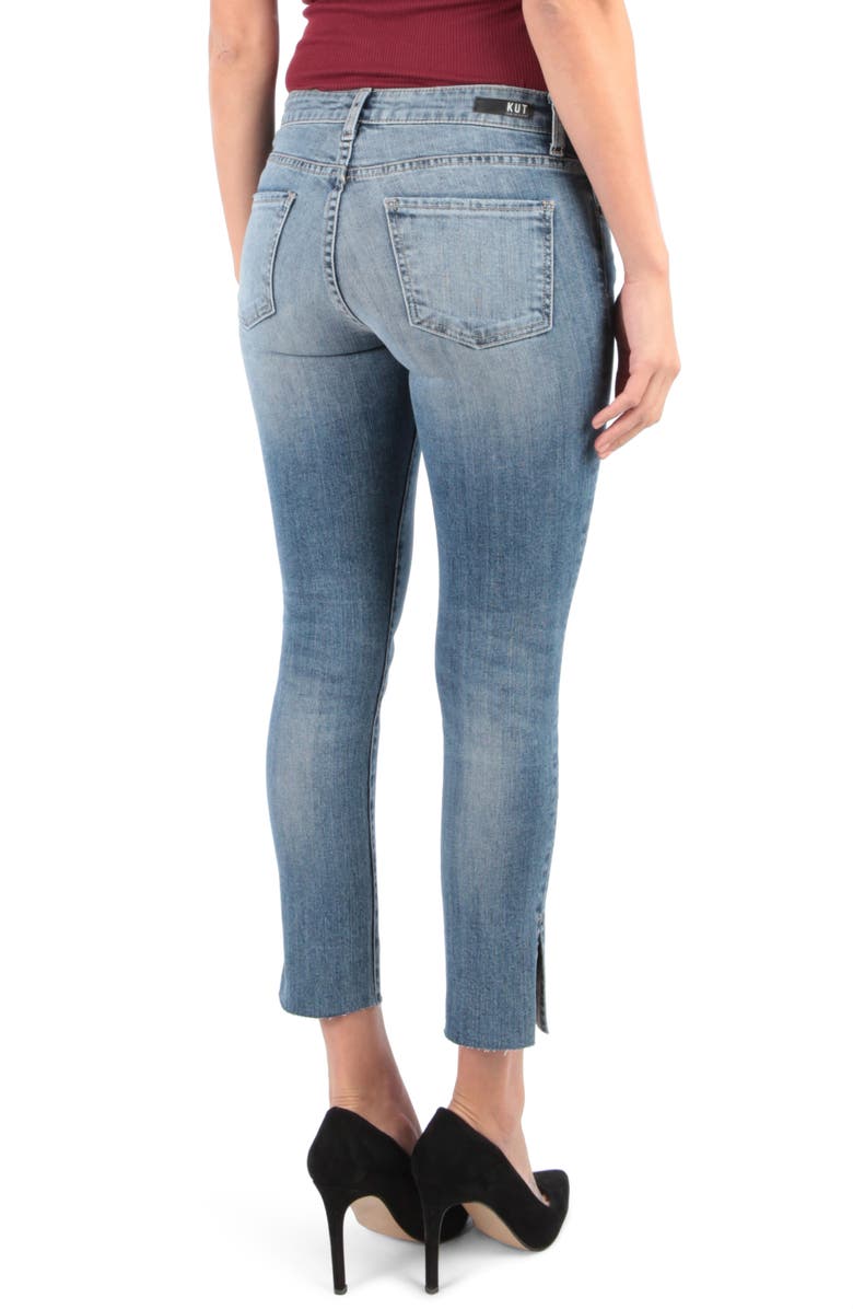 KUT from the Kloth Reese Side Slit Ankle Straight Leg Jeans, Alternate, color, 