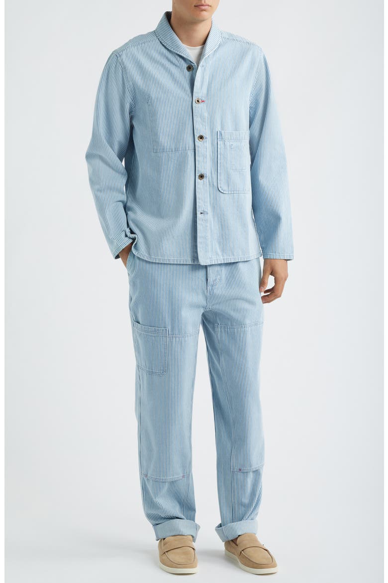 Shepherds Organic Cotton Hickory Stripe Shirt Jacket, Main, color, VINTAGE WASH
