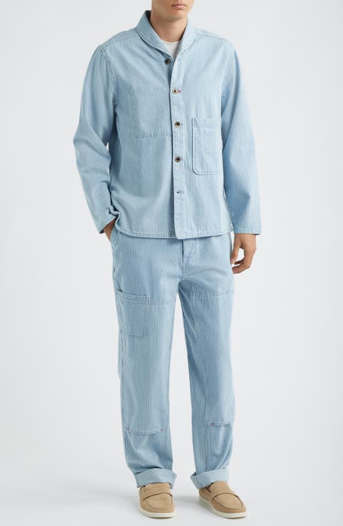 Shepherds Organic Cotton Hickory Stripe Shirt Jacket