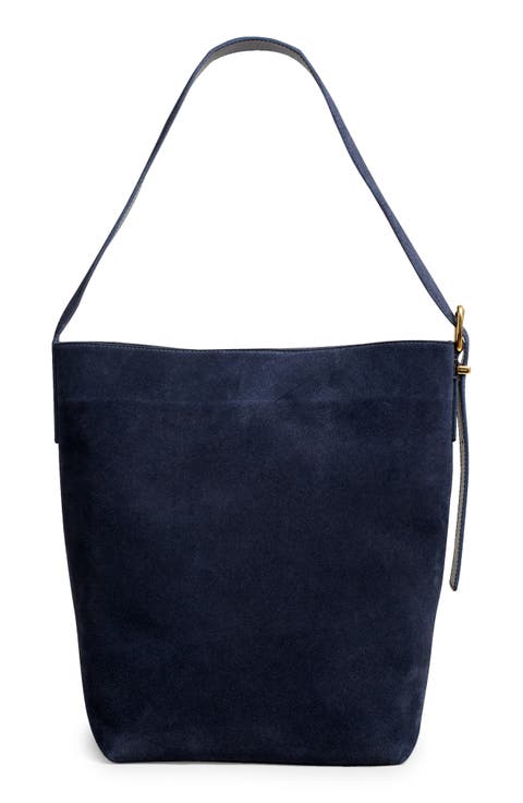 Essentials Suede Bucket Bag