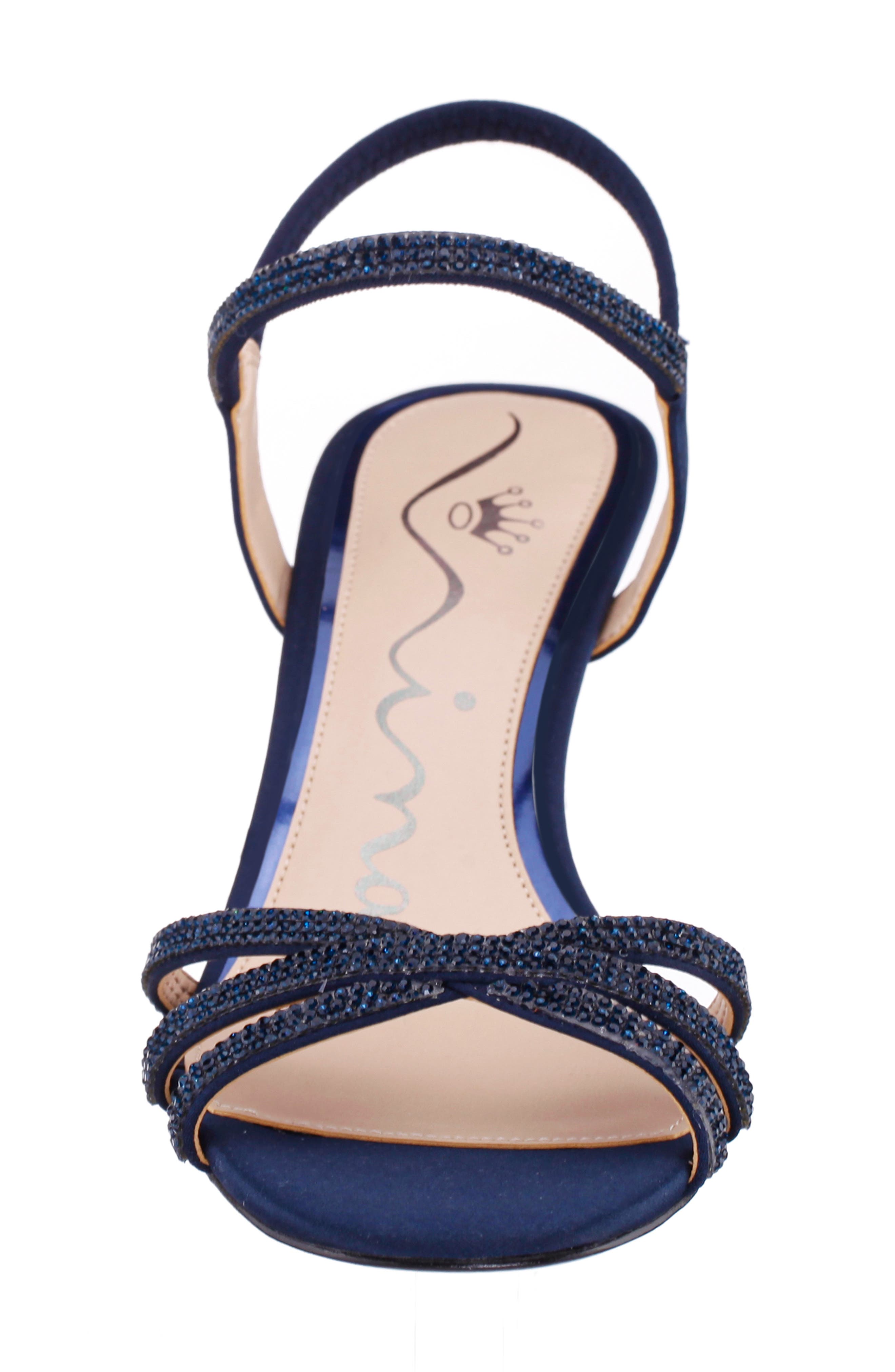 Nina Benarda Ankle Strap Sandal, Alternate, color, New Navy