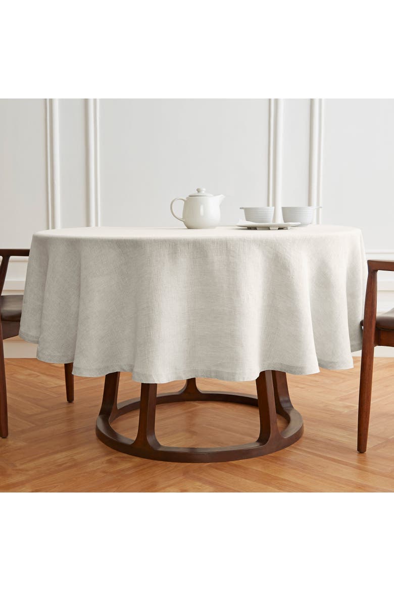 Linen Round Tablecloth - Sonoma, Main, color, Light Flax