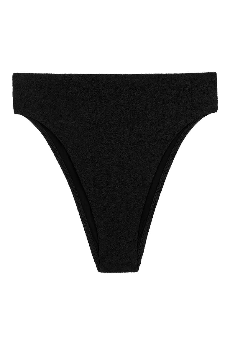 Firenze Gigi Hot High Waist Bikini Bottoms, Alternate, color, BLACK