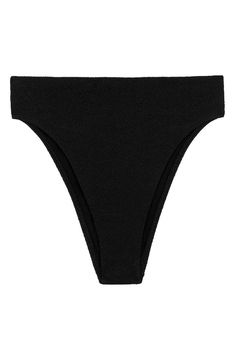 ViX Paula Hermanny Firenze Gigi Hot High Waist Bikini Bottoms, Alternate, color, Black