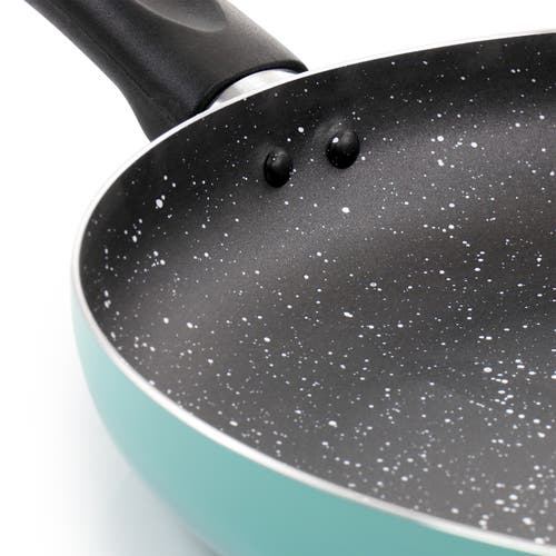 Oster Luneta 11.5 Inch Aluminum Nonstick Frying Pan In Teal In Blue