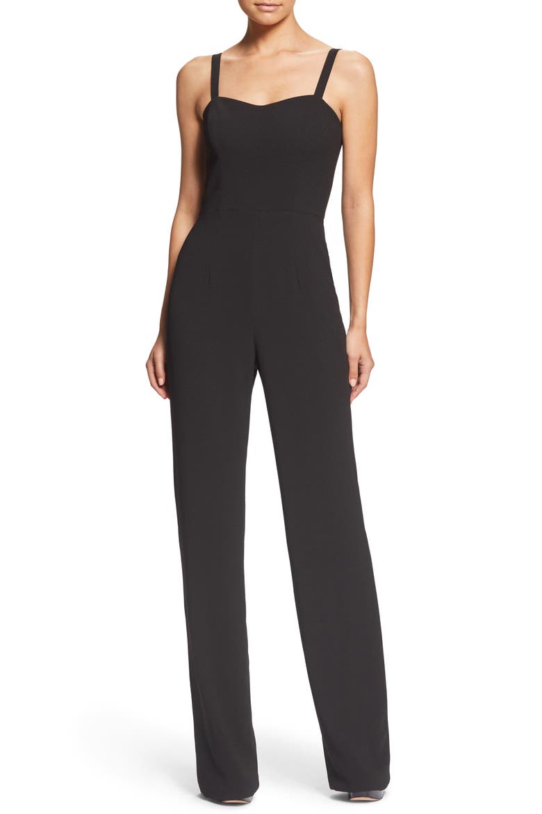 Victoria Crepe Jumpsuit, Main, color, BLACK