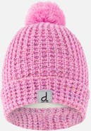Deux par Deux Winter Marled Rolled Cuff Pompom Knit Hat