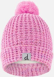 Deux par Deux Winter Marled Rolled Cuff Pompom Knit Hat