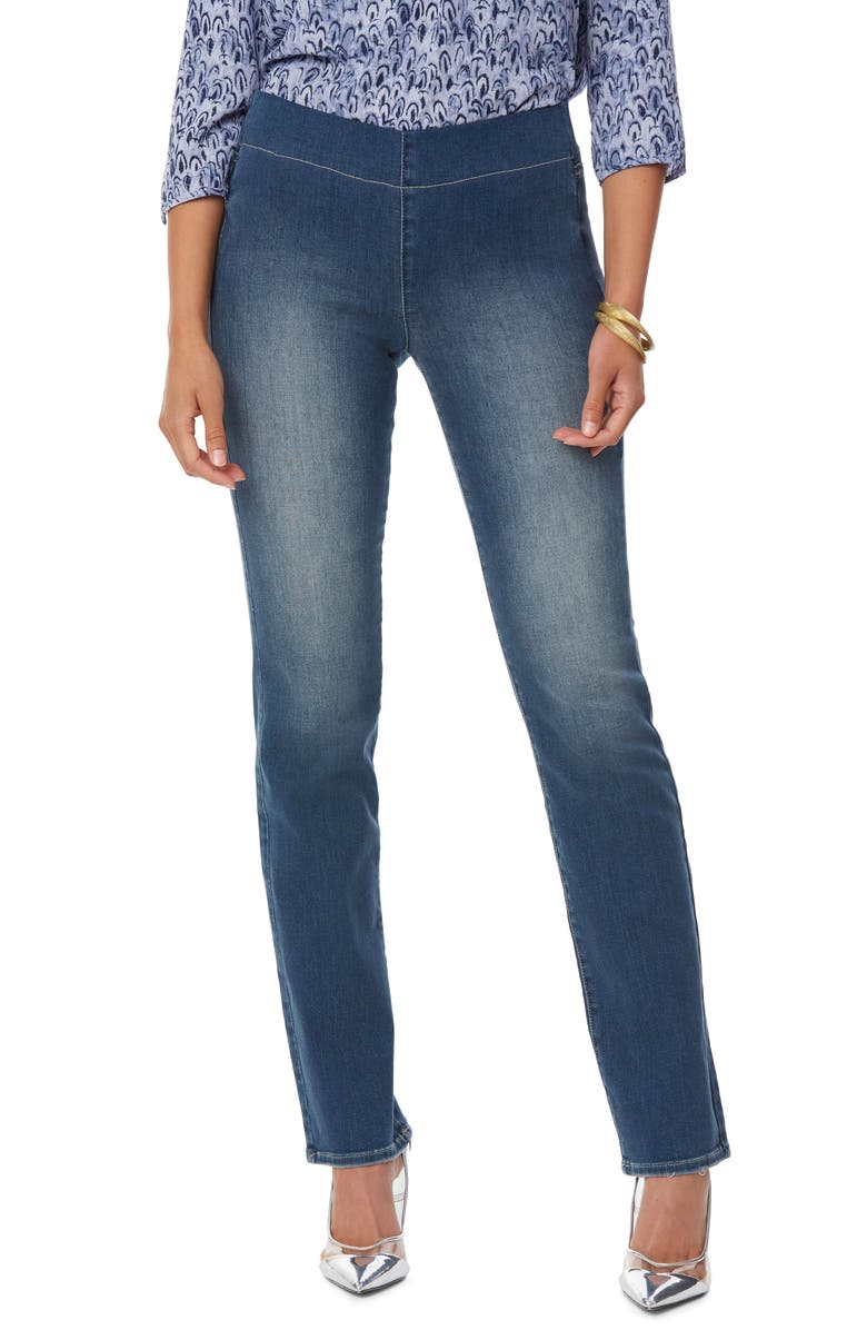 NYDJ Pull-On Straight Leg Jeans, Main, color, 