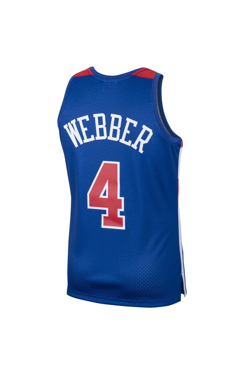 Mitchell & Ness Men's Mitchell & Ness Chris Webber Royal Washington Bullets 2001/02 Hardwood Classics Swingman Jersey, Alternate, color, 