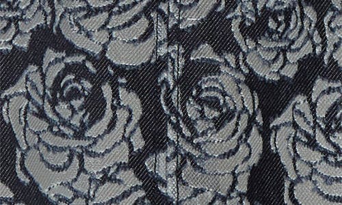 Shop Oscar De La Renta Devoré Rose Denim Dress In Indigo