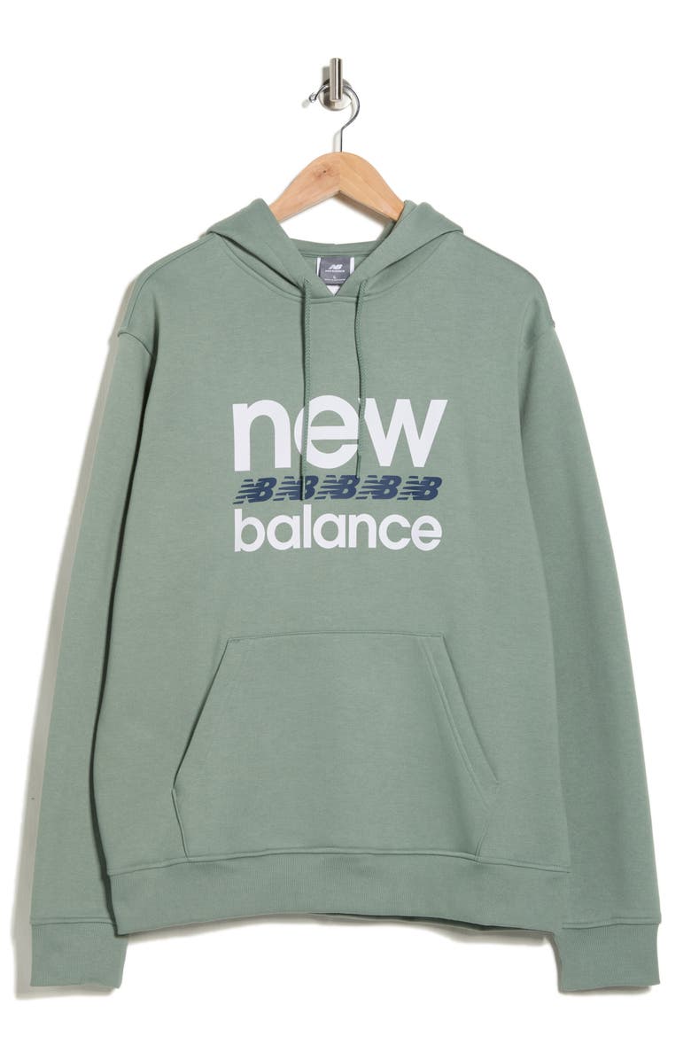 New Balance Fleece Sport Graphic Hoodie, Alternate, color, Green