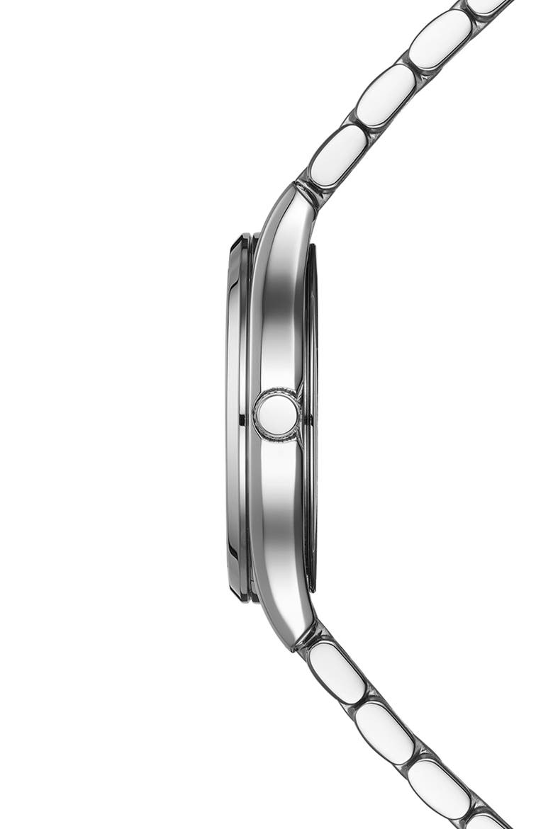 Beleganza Diamond & Mother-of-Pearl Bracelet Watch, 27.5mm, Alternate, color, BLUE/ STAINLESS STEEL