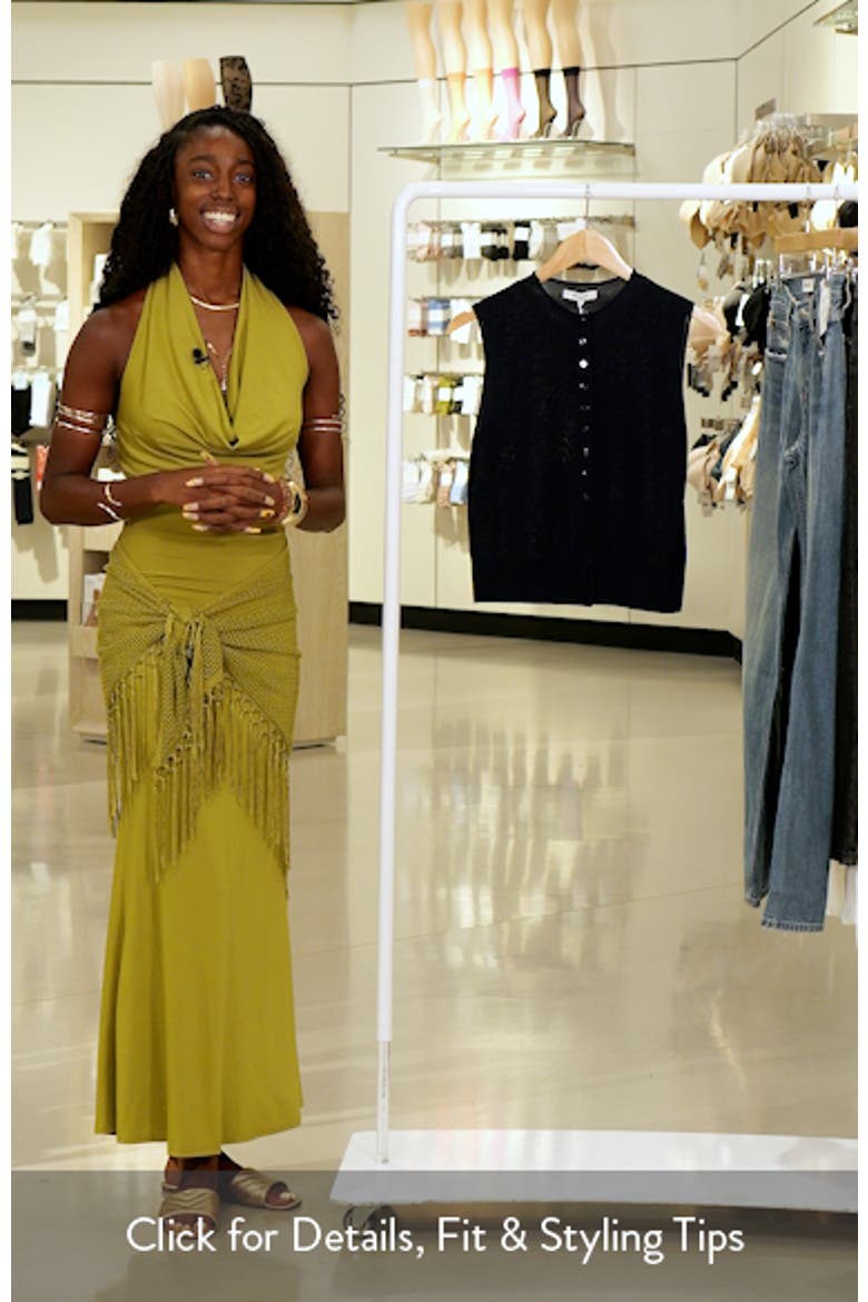 Button Front Sleeveless Cardigan video