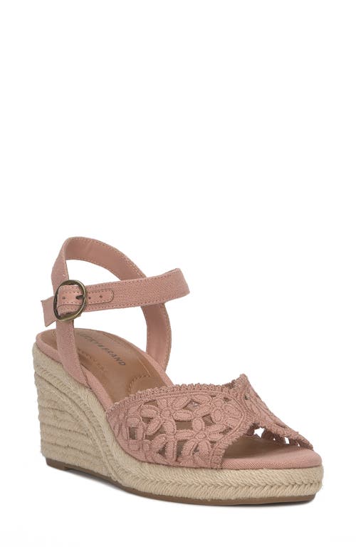 Lucky Brand Coyna Espadrille Ankle Strap Platform Wedge Sandal In Bellini Linen