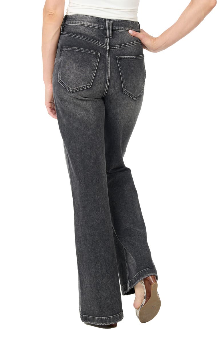 Nicole Miller High Rise Relaxed Flare Jeans, Alternate, color, Black