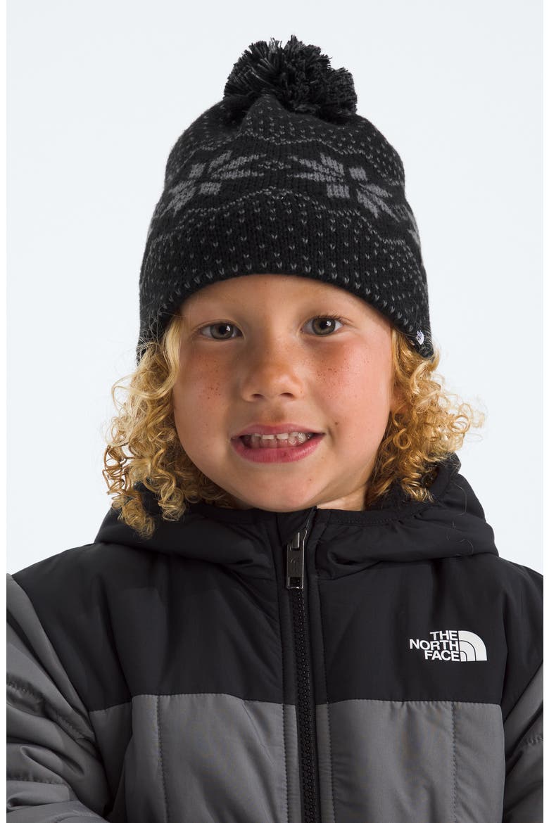 Kids' Cabin Ski Beanie, Alternate, color, TNF BLACK JACQUARD
