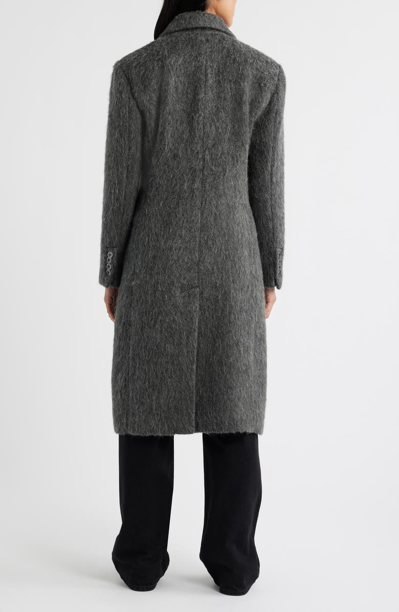 Michael Kors Fitted Longline Coat, Alternate, color, Med Grey Heather