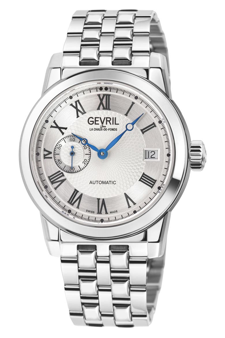 Madison Automatic Bracelet Watch, 39mm, Main, color, SILVER